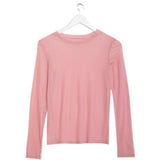 Ruoru Sexy Women T Shirt See Through Transparent Mesh Tops Long Sleeve Ladies T-Shirt Pink Green Top Basic Tops for Women