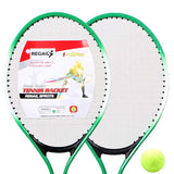 Set of 2 Teenager's Tennis Racket for Children Youth Beginners Training Nylon Network Cable Whth Free A Stretchless Tennis Ball