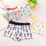 4pcs/Lot Boys Boxer Briefs Kids Cotton Underwear Baby Boy Underpants Teenager Cartoon Print Soft Children Panties 2-14T 2023 New