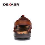 DEKABR Summer Men's Sandals Beach Shoes Summer Leisure Beach Roman Men Outdoor Sandals High Quality Soft Bottom Sandals Slippers