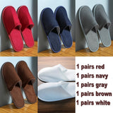 5 Pairs Disposable Slippers Hotel Travel Slipper Sanitary Party Home Guest Use Men Women Unisex Closed Toe Shoes Salon Homestay