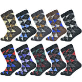 Brand Men's Socks Soft and breathable High Quality Cotton black Classic pattern Happy Gentleman Plus Size Mens dress Socks