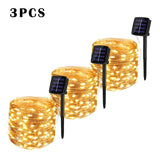 32m/22m/12m/7m Solar Led Lights Outdoor Festoon Led Lamp Solar Garden Outdoor Fairy String Garland Christmas Decor 5/4/3/2/1pack