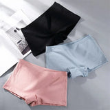 2pcs Womens Boxer Underwear Packs Soft Ribbed Cotton Boyshorts Female Safety Short Panties Plus Size M/L/XL