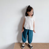 Children's Double Gauze Cotton Tank Top Summer New Boys And Girls Baby Casual Breathable Thin Sleeveless T-Shirts WT830