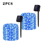 32m/22m/12m/7m Solar Led Lights Outdoor Festoon Led Lamp Solar Garden Outdoor Fairy String Garland Christmas Decor 5/4/3/2/1pack