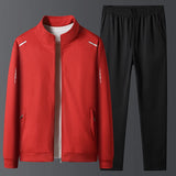 Spring Autumn Men Casual Sports Joggers Suits Tracksuit Sets Men Fitness Suits Sportswear Sweatpants Jacket+Pants Sets Male 5XL