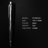 STONEGO Luxury Fountain Pen Medium Nib Pen with Twist Converter Use with Standard Ink, Metal Calligraphy Fountain Pens