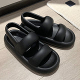 Mid Heels Women's Sandals Platform 2023 Summer Shoes for Female Soft Sole EVA Waterproof Light Weight Beach  Sandalias De Mujer