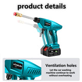 Cordless High Pressure Cleaner Washer Car Wash Pressure Water Cleaning Machine Portable Water Gun Washing Sprayer Cleaner
