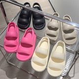 Mid Heels Women's Sandals Platform 2023 Summer Shoes for Female Soft Sole EVA Waterproof Light Weight Beach  Sandalias De Mujer