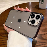 Luxury Transparent Hard Plastic PC Case For iPhone 14 13 12 Mini 11 Pro Max X XR XS 7 8 Plus SE 3 Shockpoof Crystal Clear Cover