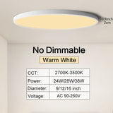 0.9inch Ultra-thin Ceiling lamp Smart APP/Remote Control LED Ceiling lights for Room Dimmable Panel light for Living Room Kichen