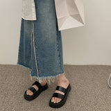 Brown anti-slip slippers Women wear 2023 new style home thick sole sandals in summer platform sandals women sandals