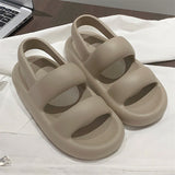 Mid Heels Women's Sandals Platform 2023 Summer Shoes for Female Soft Sole EVA Waterproof Light Weight Beach  Sandalias De Mujer