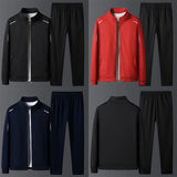 Spring Autumn Men Casual Sports Joggers Suits Tracksuit Sets Men Fitness Suits Sportswear Sweatpants Jacket+Pants Sets Male 5XL