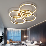 New Modern LED Chandelier Lighting For Living Study Bedroom Lamps Indoor Lighting Round Rings Foyer Lustre Chandeliers Luminaire