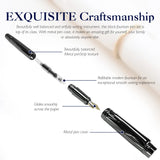 STONEGO Luxury Fountain Pen Medium Nib Pen with Twist Converter Use with Standard Ink, Metal Calligraphy Fountain Pens