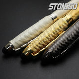 STONEGO Classic Luxury Rollerball Pens, Stainless Steel Roller Ball Pen for Men Women, School, Office, Executive, Business