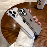 Luxury Transparent Hard Plastic PC Case For iPhone 14 13 12 Mini 11 Pro Max X XR XS 7 8 Plus SE 3 Shockpoof Crystal Clear Cover