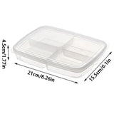4 Grids Food Storage Box Portable Compartment Refrigerator Freezer Organizers Sub Packed Meat Onion Ginger Clear Kitchen Tool