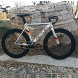 METTLER Track Bike With 70mm Rim Three Spoke Wheel Aluminum Alloy Frame Fork Single Speed 700C Fixed Gear Racing Fixie Bicycle