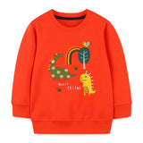 2023 Winter Cartoon Dinosaur Jumper Top Boys Long Sleeve Cotton Sweatshirt Children's Pullovers Fashion Boy Hoodies Kids Clothes