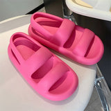 Mid Heels Women's Sandals Platform 2023 Summer Shoes for Female Soft Sole EVA Waterproof Light Weight Beach  Sandalias De Mujer