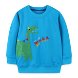 2023 Winter Cartoon Dinosaur Jumper Top Boys Long Sleeve Cotton Sweatshirt Children's Pullovers Fashion Boy Hoodies Kids Clothes