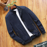 Spring and Autumn Men's Bomber Jacket Casual Men's Outerwear Windbreaker Stand Collar Jacket Men's Workwear Jacket L-6XL