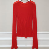 Shintimes Sexy Shirt Women T-Shirt Long Sleeve Korean Style Slim Basic Elasticity Tshirt Top Womens Clothing T Shirt Femme