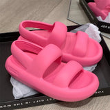 Mid Heels Women's Sandals Platform 2023 Summer Shoes for Female Soft Sole EVA Waterproof Light Weight Beach  Sandalias De Mujer