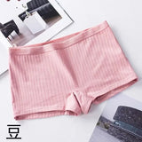 2pcs Womens Boxer Underwear Packs Soft Ribbed Cotton Boyshorts Female Safety Short Panties Plus Size M/L/XL