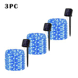 32m/22m/12m/7m Solar Led Lights Outdoor Festoon Led Lamp Solar Garden Outdoor Fairy String Garland Christmas Decor 5/4/3/2/1pack