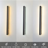 Porch light Outdoor Wall Lighting Long Strip Waterproof IP65 220V Modern Warm White Nautral Cold Light Garden lighting 110V