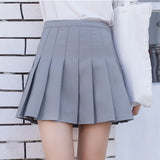Women High Waist Pleated Skirt y2k Summer Casual Kawaii A-line Plaid black tennis Japanese School Uniform Mini Skirts for Girls