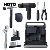 HOTO 12V Electric Drill Toolbox Mixed Repair Tool Set Power Hand Tool Kit For Home Installation Tool Needlenose Plier Hamer