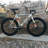 METTLER Track Bike With 70mm Rim Three Spoke Wheel Aluminum Alloy Frame Fork Single Speed 700C Fixed Gear Racing Fixie Bicycle