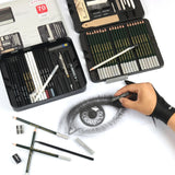 70Pieces Drawing Sketching Pencils Set Graphite Charcoal Pencil Wood Pencils Drawing Supplies Sketching Artist Supplies