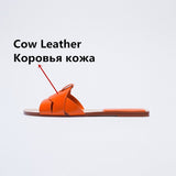 FEDONAS Ins Women Flats Sandals Genuine Leather Comfort Casual Shoes Woman Summer Slippers Female Sandals