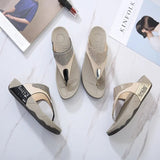 Rhinestone Summer Women Slippers Flip Flops Crystal Diamond Bling Beach Comfort Casual Fitflop Flat Slides Sandals Woman