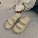 Brown anti-slip slippers Women wear 2023 new style home thick sole sandals in summer platform sandals women sandals