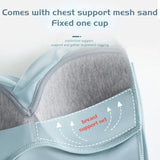 Thin Bra for Woman Ice Silk Large Size Push Up Lingerie Seamless No Steel Ring Underwear Sleep Fitness Sports Breathable Vest