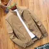 Spring and Autumn Men's Bomber Jacket Casual Men's Outerwear Windbreaker Stand Collar Jacket Men's Workwear Jacket L-6XL