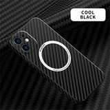 Carbon Fiber for iphone 12 13 14 pro Max Case Magsafe Magnetic Wireless Charging Case For iPhone 13 12 Pro Max 14Plus Hard Cover