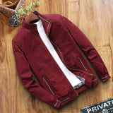 Spring and Autumn Men's Bomber Jacket Casual Men's Outerwear Windbreaker Stand Collar Jacket Men's Workwear Jacket L-6XL