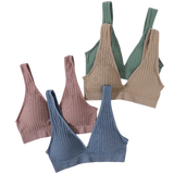 Seamless Bras For Women Sports Ribbed Bra Deep V Bra Tops Female Brassiere Women Soft Underwear Backless Bralette Sexy Lingerie