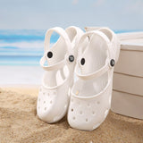 New Arrival Women's Flats Sandals Karin Mary Jane Summer Cheap Mule Clogs Ladies Girls Garden Shoes Nursing Work Slippers Black