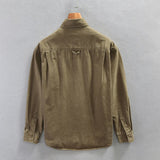 2023 Spring New Cargo Casual Shirt for Men 100% Cotton Big Pockets  Four Seasons Loose Men Clothing AZ760