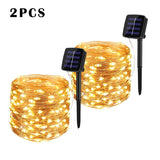 32m/22m/12m/7m Solar Led Lights Outdoor Festoon Led Lamp Solar Garden Outdoor Fairy String Garland Christmas Decor 5/4/3/2/1pack